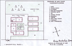 Plan of the Haversham POW Camp (Att. Heinz Collin, ex German POW)